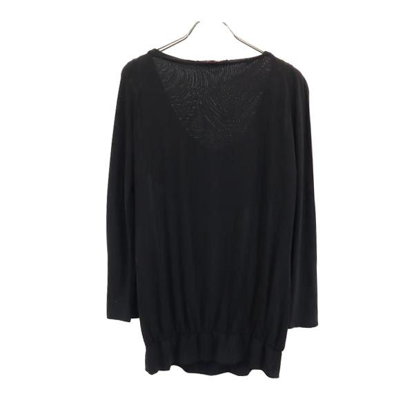 MAX MARA マックスマーラ 長袖 カットソー L ブラック系 ラインストーン レディース