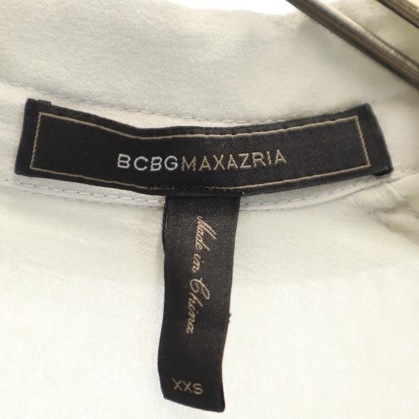 BCBGMAXAZRIA ビーシービージーマックスアズリア シルク 長袖 シャツ XXS グレー系 シースルー レディース