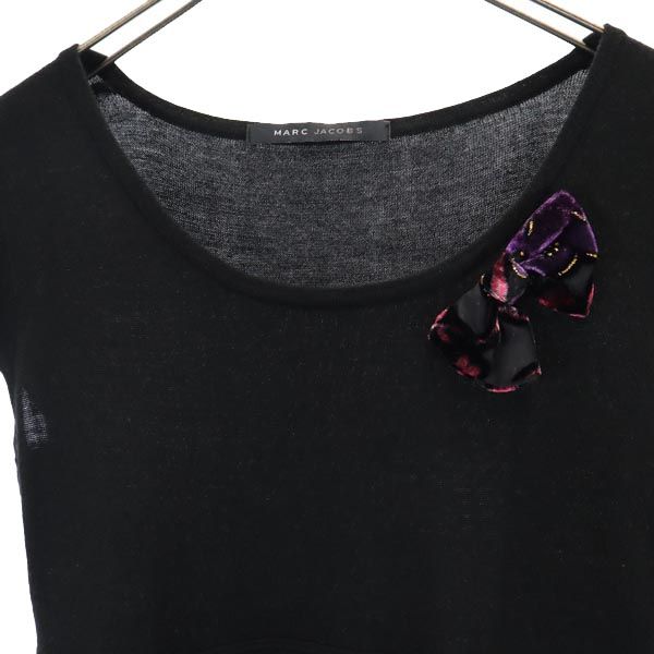 MARC JACOBS マークジェイコブス 半袖 ワンピース ブラック系 フレンチスリーブ レディース