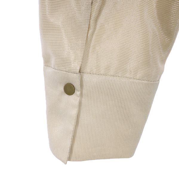 LANVIN ランバン 日本製 ノーカラージャケット 38 ベージュ系 レディース