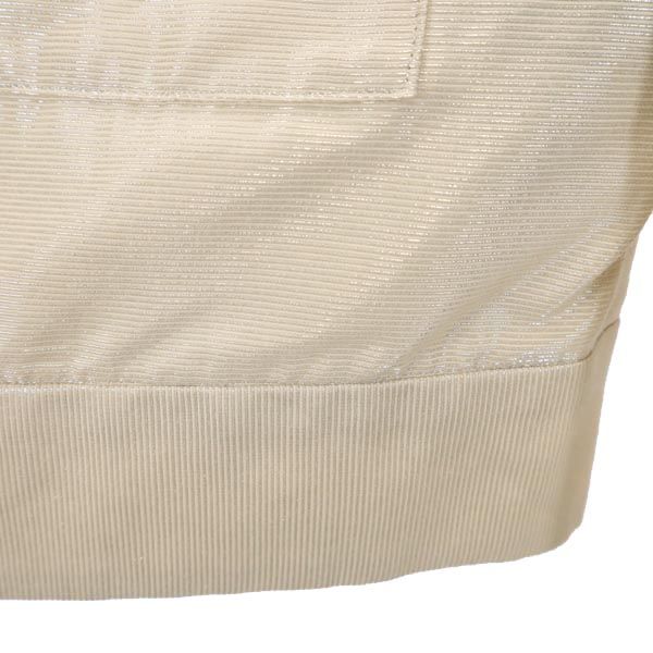 LANVIN ランバン 日本製 ノーカラージャケット 38 ベージュ系 レディース