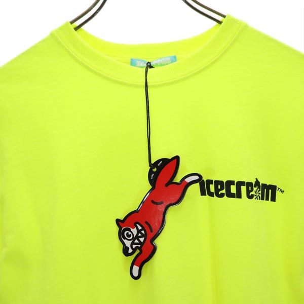 未使用 ICE CREAM アイスクリーム バッグプリント 半袖 Tシャツ M イエロー メンズ