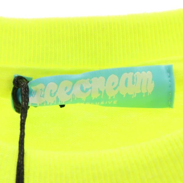 未使用 ICE CREAM アイスクリーム バッグプリント 半袖 Tシャツ M イエロー メンズ