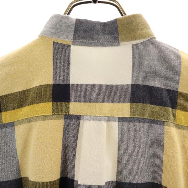BLUE LABEL CRESTBRIDGE ブルーレーベルクレストブリッジ 三陽商会 チェック柄 長袖 シャツ 36 黄×紺×白 レディース