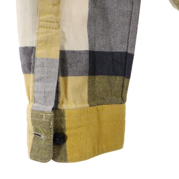 BLUE LABEL CRESTBRIDGE ブルーレーベルクレストブリッジ 三陽商会 チェック柄 長袖 シャツ 36 黄×紺×白 レディース