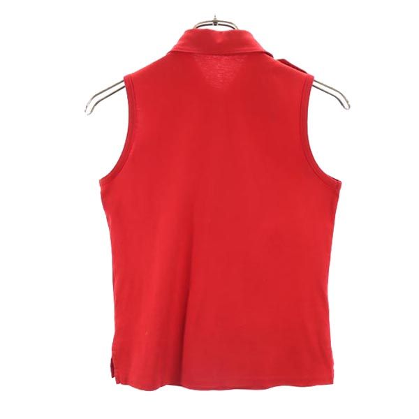 ALDRIDGE JEUNE アルドリッジジュヌ ノースリーブ ポロシャツ レッド レディース