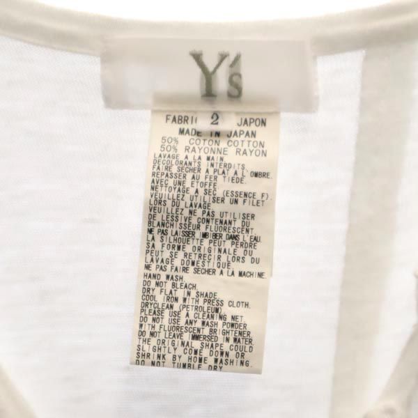 Y's ワイズ 半袖 デザイン Tシャツ 2 ホワイト系 レディース