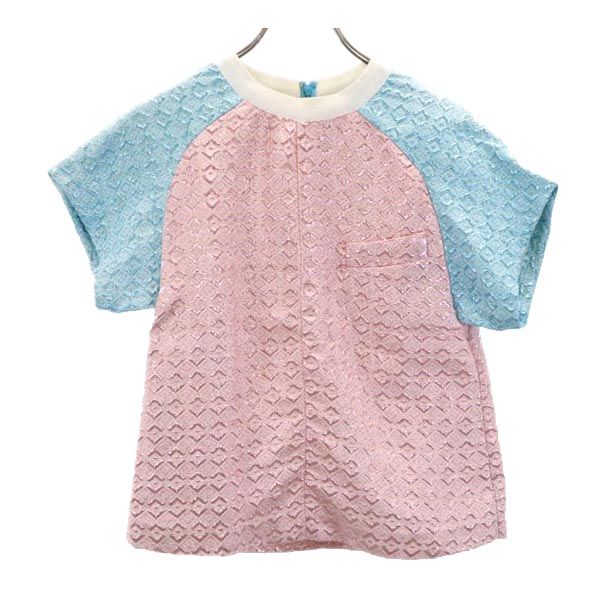 MARNI マルニ 2011ss 半袖 カットソー ピンク×水色 ラメ 織地 レディース