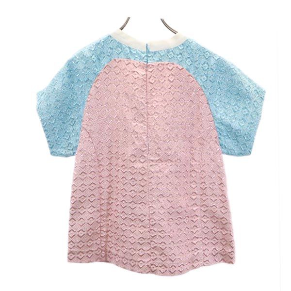 MARNI マルニ 2011ss 半袖 カットソー ピンク×水色 ラメ 織地 レディース