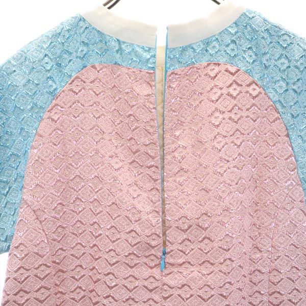 MARNI マルニ 2011ss 半袖 カットソー ピンク×水色 ラメ 織地 レディース