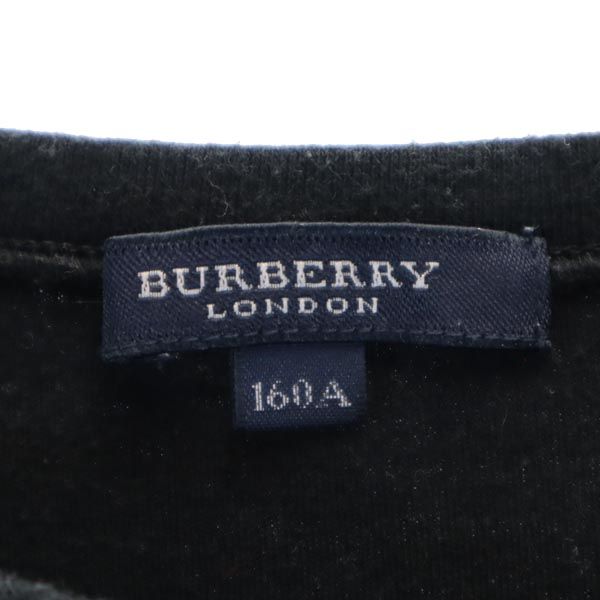 BURBERRY バーバリー 三陽商会 日本製 長袖 Tシャツ 160A ブラック系 ロンT キッズ