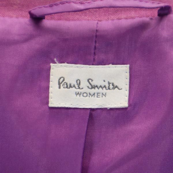 ポールスミス ウーマン リネン 半袖 テーラードジャケット 38 パープル Paul Smith WOMAN レディース