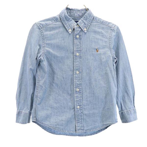 RALPH LAUREN ラルフローレン 長袖 シャンブレー ボタンダウンシャツ 4 キッズ
