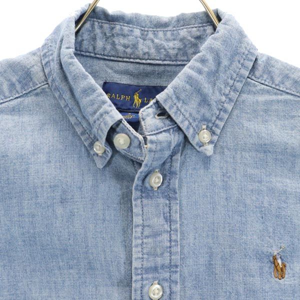 RALPH LAUREN ラルフローレン 長袖 シャンブレー ボタンダウンシャツ 4 キッズ