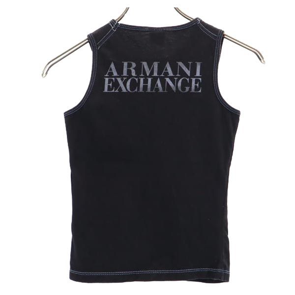 ARMANI EXCHANGE アルマーニエクスチェンジ USA製 ノースリーブ タンクトップ XS ブラック系 レディース