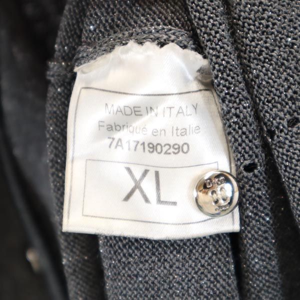 Christian Dior クリスチャンディオール イタリア製 長袖 シャツ XL グレー系 レディース