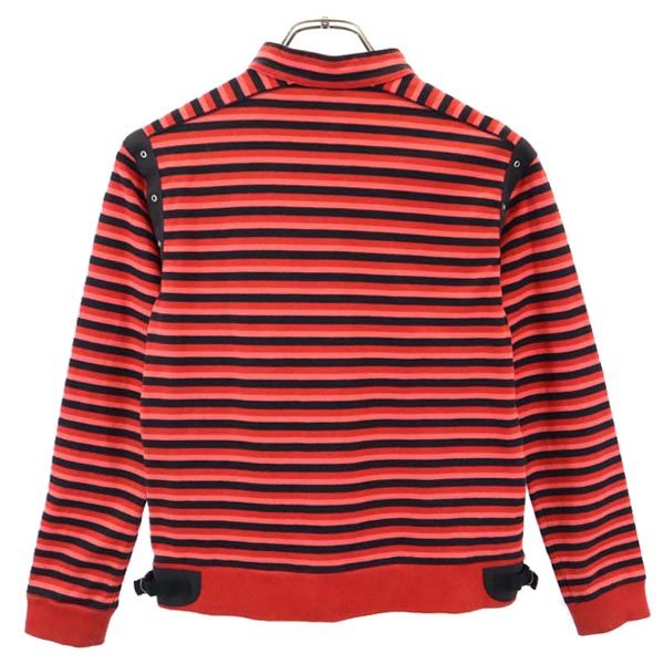 MARC JACOBS マークジェイコブス ボーダー 長袖 ハーフジップ カットソー S レッド系 レディース