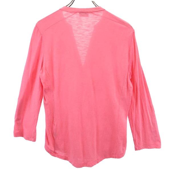 NAPAPIJRI ナパピリ 長袖 スキッパーカラー シャツ S ピンク系 レディース