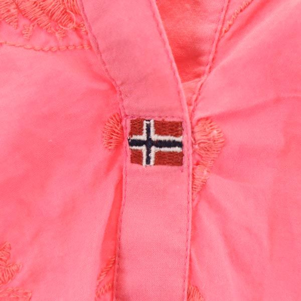 NAPAPIJRI ナパピリ 長袖 スキッパーカラー シャツ S ピンク系 レディース