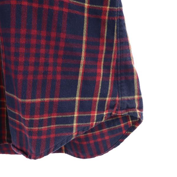 POLO SPORT RALPH LAUREN ポロスポーツ ラルフローレン 長袖 チェックシャツ M ネイビー×赤系 レディース