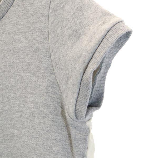 LANVIN en Bleu ランバンオンブルー 日本製 半袖 スウェット ワンピース 38 グレー系 レディース