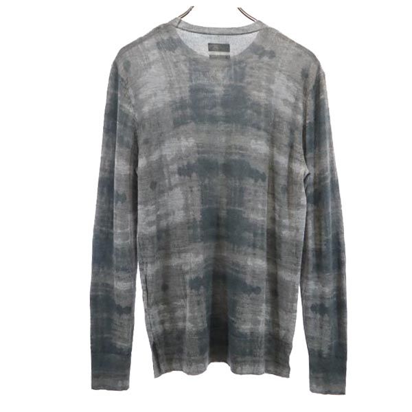 ALLSAINTS オールセインツ ウール 総柄 長袖 セーター XS グレー系 ニット メンズ