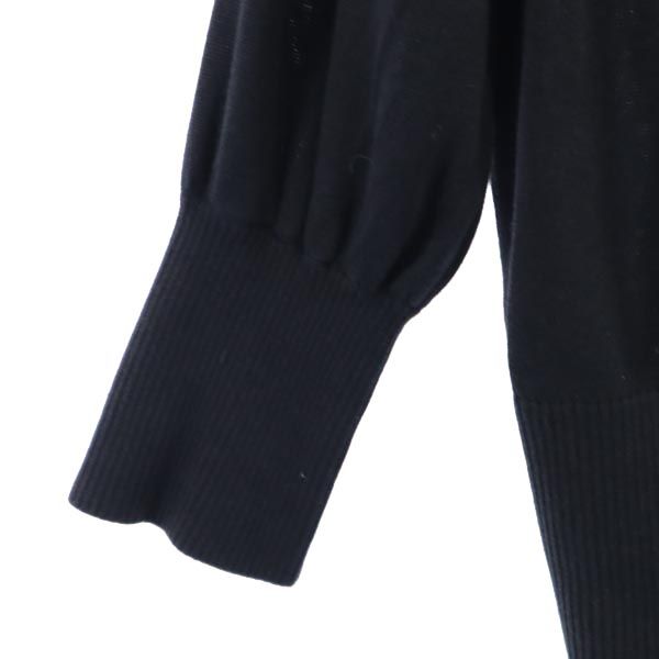 ARMANI EXCHANGE アルマーニエクスチェンジ シルクブレンド 7分袖 ニット カーディガン S 黒 レディース