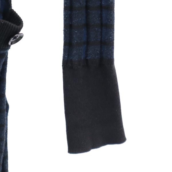MARC BY MARC JACOBS マークバイマークジェイコブス ボーダー柄 長袖 ニット カーディガン XS ネイビー×黒 レディース