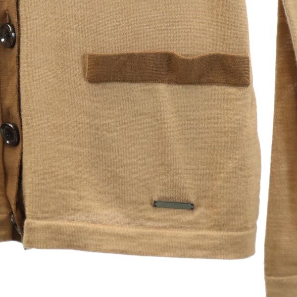 BURBERRY バーバリー 三陽商会 ウール シルク カシミヤブレンド 長袖 ニット カーディガン 2 ベージュ レディース