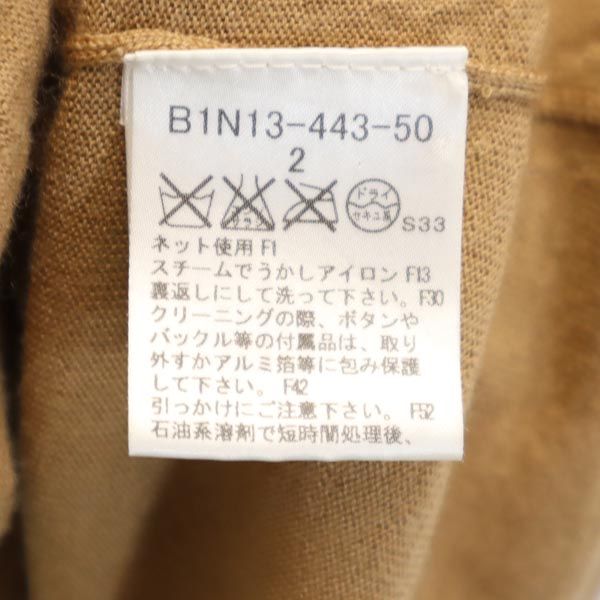 BURBERRY バーバリー 三陽商会 ウール シルク カシミヤブレンド 長袖 ニット カーディガン 2 ベージュ レディース