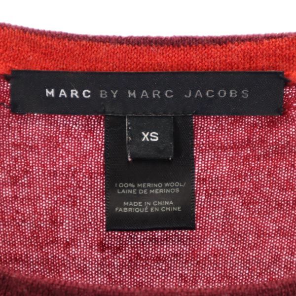 MARC BY MARC JACOBS マークバイマークジェイコブス ボーダー柄 長袖 セーター XS 赤系 ニット メンズ