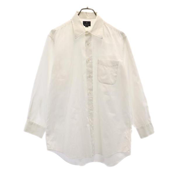 LANVIN ランバン 日本製 長袖 シャツ 41-80 ホワイト メンズ