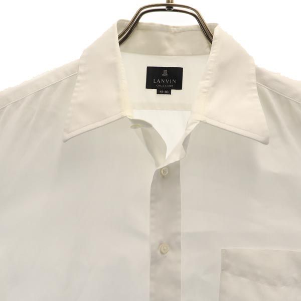 LANVIN ランバン 日本製 長袖 シャツ 41-80 ホワイト メンズ