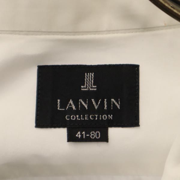 LANVIN ランバン 日本製 長袖 シャツ 41-80 ホワイト メンズ