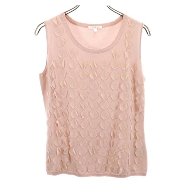 PAULE KA ポールカ 長袖 2点セット アンサンブル M ピンク カーディガン レディース