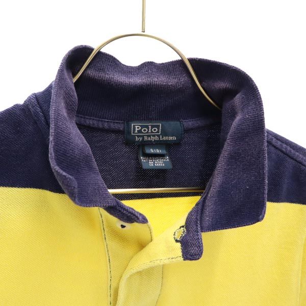 Polo by Ralph Lauren ポロバイラルフローレン ボーダー 半袖 ポロシャツ S(8) 鹿の子 キッズ
