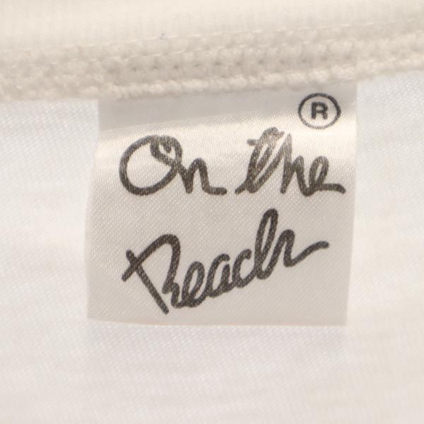 オンザビーチ 両面プリント 半袖 クルーネック Tシャツ 白系 ON THE BEACH メンズ