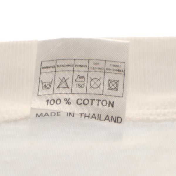 オンザビーチ 両面プリント 半袖 クルーネック Tシャツ 白系 ON THE BEACH メンズ