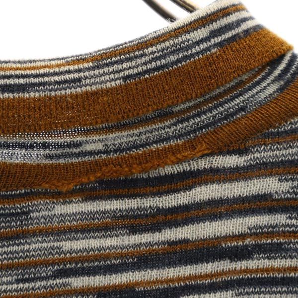 Missoni ミッソーニ イタリア製 ウールブレンド 総柄 長袖 ニット カットソー 40 ブラウン系 レディース