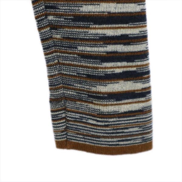 Missoni ミッソーニ イタリア製 ウールブレンド 総柄 長袖 ニット カットソー 40 ブラウン系 レディース