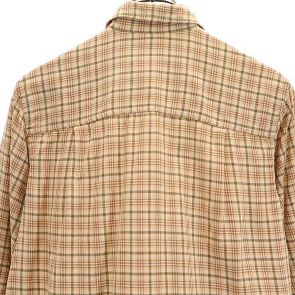 L.L.Bean エルエルビーン アウトドア チェック 長袖 シャツ XS ベージュ系 メンズ