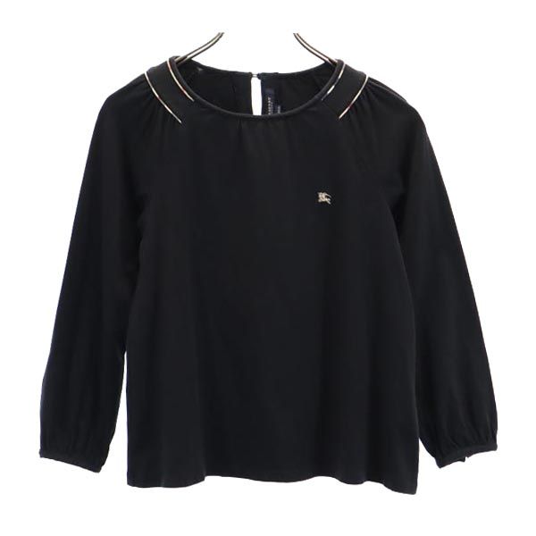 BURBERRY バーバリー 日本製 長袖 Tシャツ 130 ブラック系 ロンT キッズ