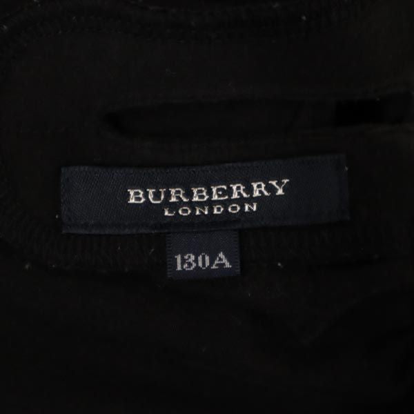 BURBERRY バーバリー 日本製 長袖 Tシャツ 130 ブラック系 ロンT キッズ