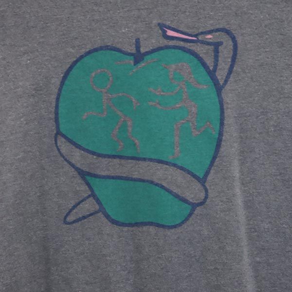 NEIGHBORHOOD ネイバーフッド りんご柄 プリント 長袖 Tシャツ 1 グレー ロンT メンズ