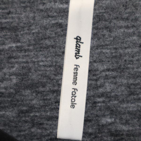 glamb グラム ラインストーン ロゴ 長袖 ラインストーン Tシャツ ブラック ロンT レディース