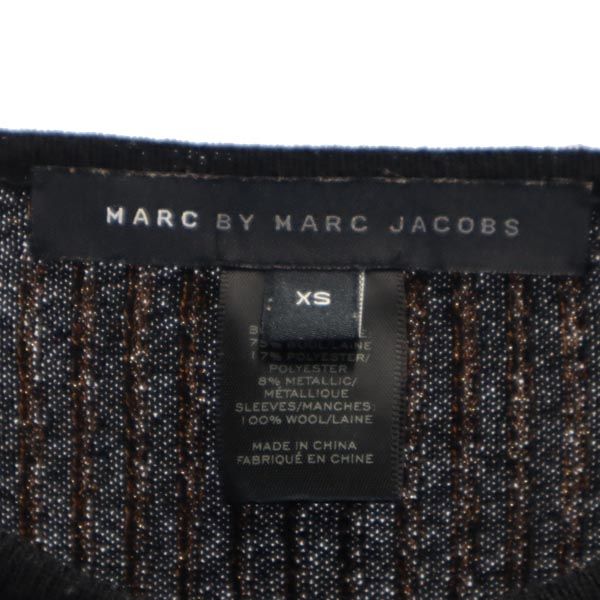 MARC BY MARC JACOBS マークバイマークジェイコブス ウールブレンド 長袖 ニット カーディガン XS ブラック系 レディース