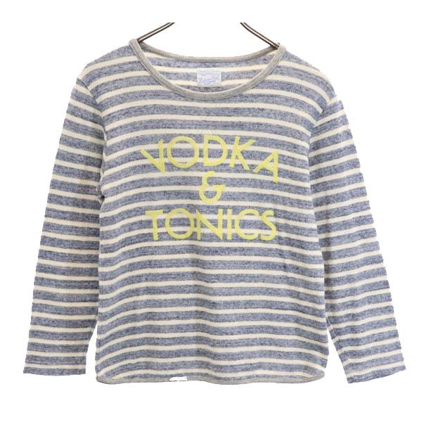 Riding High ライディングハイ 日本製 ボーダー 長袖 Tシャツ ブルー系 ロンT レディース