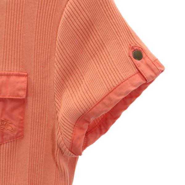 バーバリー 三陽商会 半袖 ヘンリーネック Tシャツ 160A オレンジ系 BURBERRY キッズ