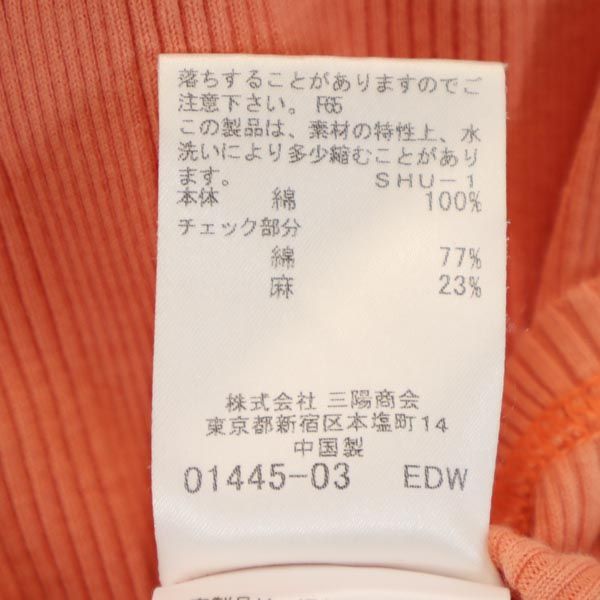 バーバリー 三陽商会 半袖 ヘンリーネック Tシャツ 160A オレンジ系 BURBERRY キッズ