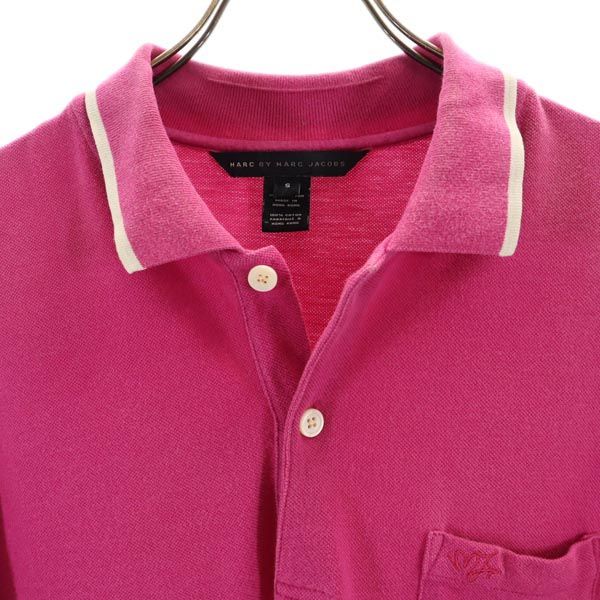 MARC BY MARC JACOBS マークバイマークジェイコブス 半袖 ポロシャツ S ピンク 鹿の子 メンズ